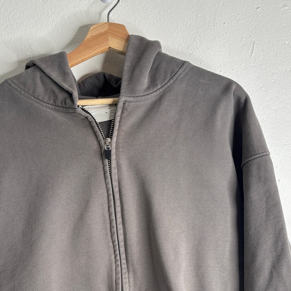 Fear Of God No Logo Zip Up Hoodie Gray Size Small - Picture 3 of 15